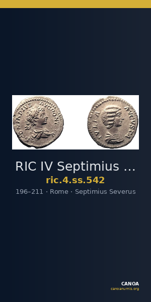RIC IV Septimius Severus 542 — CANOA