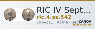 RIC IV Septimius Severus 542 — CANOA