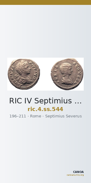 RIC IV Septimius Severus 544 — CANOA