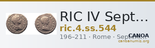 RIC IV Septimius Severus 544 — CANOA