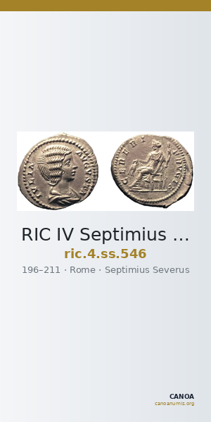 RIC IV Septimius Severus 546 — CANOA