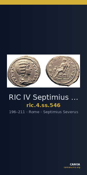 RIC IV Septimius Severus 546 — CANOA
