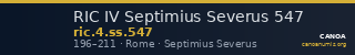RIC IV Septimius Severus 547 — CANOA