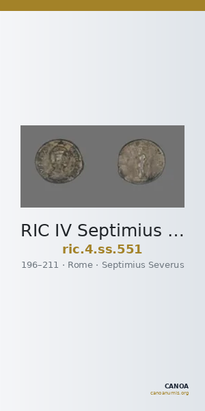 RIC IV Septimius Severus 551 — CANOA