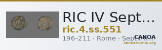 RIC IV Septimius Severus 551 — CANOA