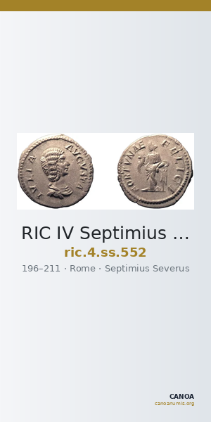 RIC IV Septimius Severus 552 — CANOA