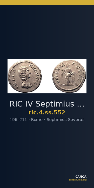 RIC IV Septimius Severus 552 — CANOA