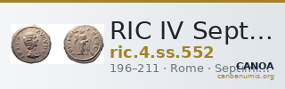 RIC IV Septimius Severus 552 — CANOA
