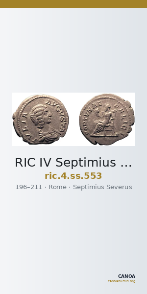 RIC IV Septimius Severus 553 — CANOA