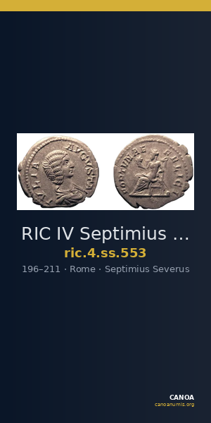 RIC IV Septimius Severus 553 — CANOA