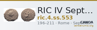 RIC IV Septimius Severus 553 — CANOA