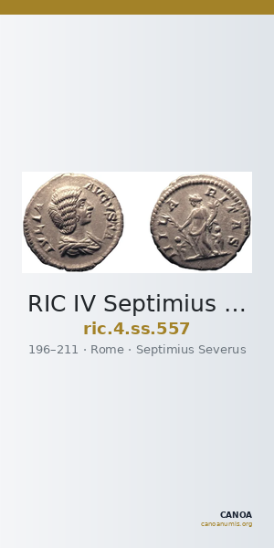 RIC IV Septimius Severus 557 — CANOA
