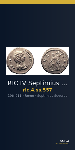 RIC IV Septimius Severus 557 — CANOA