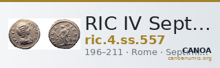 RIC IV Septimius Severus 557 — CANOA