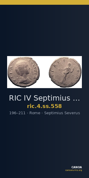 RIC IV Septimius Severus 558 — CANOA