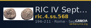 RIC IV Septimius Severus 568 — CANOA