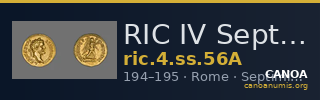 RIC IV Septimius Severus 56A — CANOA