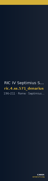 RIC IV Septimius Severus 571 (denarius) — CANOA