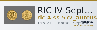 RIC IV Septimius Severus 572 (aureus) — CANOA
