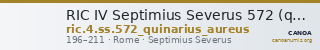 RIC IV Septimius Severus 572 (quinarius aureus) — CANOA