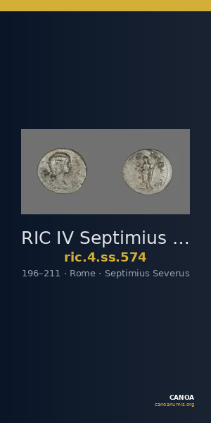 RIC IV Septimius Severus 574 — CANOA