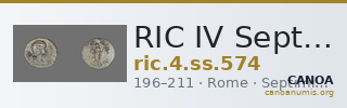 RIC IV Septimius Severus 574 — CANOA