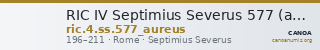 RIC IV Septimius Severus 577 (aureus) — CANOA
