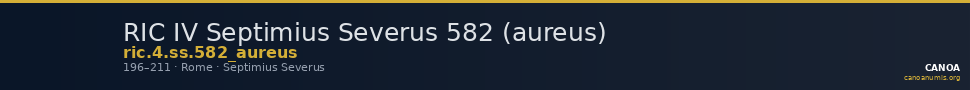 RIC IV Septimius Severus 582 (aureus) — CANOA