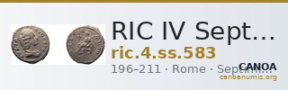 RIC IV Septimius Severus 583 — CANOA