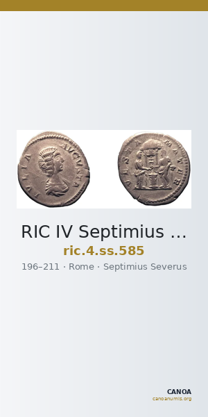 RIC IV Septimius Severus 585 — CANOA