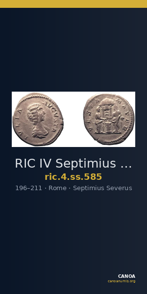 RIC IV Septimius Severus 585 — CANOA