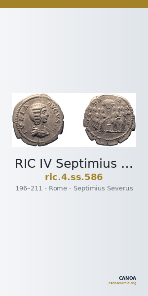 RIC IV Septimius Severus 586 — CANOA