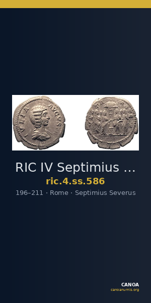 RIC IV Septimius Severus 586 — CANOA