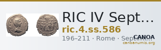 RIC IV Septimius Severus 586 — CANOA
