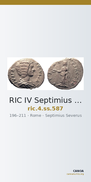 RIC IV Septimius Severus 587 — CANOA