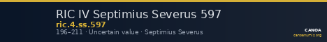 RIC IV Septimius Severus 597 — CANOA