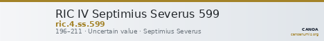 RIC IV Septimius Severus 599 — CANOA