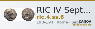 RIC IV Septimius Severus 6 — CANOA