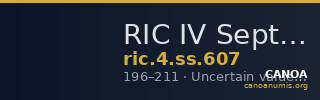 RIC IV Septimius Severus 607 — CANOA