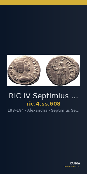 RIC IV Septimius Severus 608 — CANOA