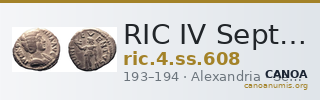 RIC IV Septimius Severus 608 — CANOA