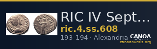 RIC IV Septimius Severus 608 — CANOA