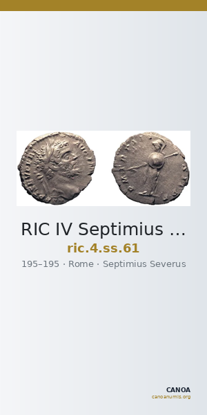 RIC IV Septimius Severus 61 — CANOA