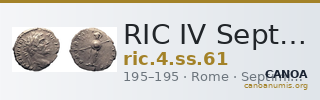 RIC IV Septimius Severus 61 — CANOA