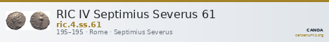 RIC IV Septimius Severus 61 — CANOA