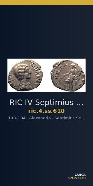 RIC IV Septimius Severus 610 — CANOA