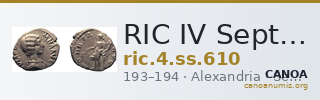 RIC IV Septimius Severus 610 — CANOA