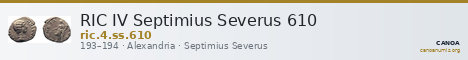RIC IV Septimius Severus 610 — CANOA