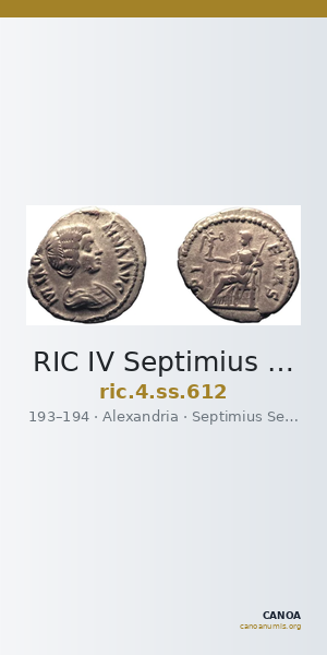 RIC IV Septimius Severus 612 — CANOA