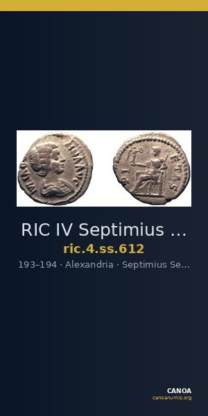 RIC IV Septimius Severus 612 — CANOA